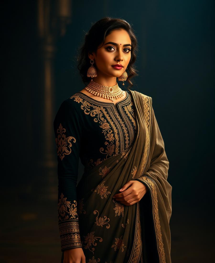Custom embroidered ethnic outfit